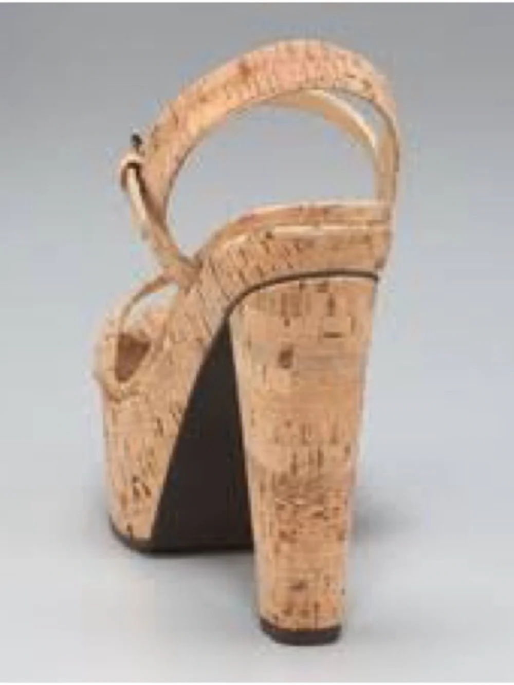 Stuart Weitzman Cork Platform Block Heel Sandal - Tan